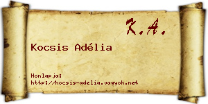 Kocsis Adélia névjegykártya